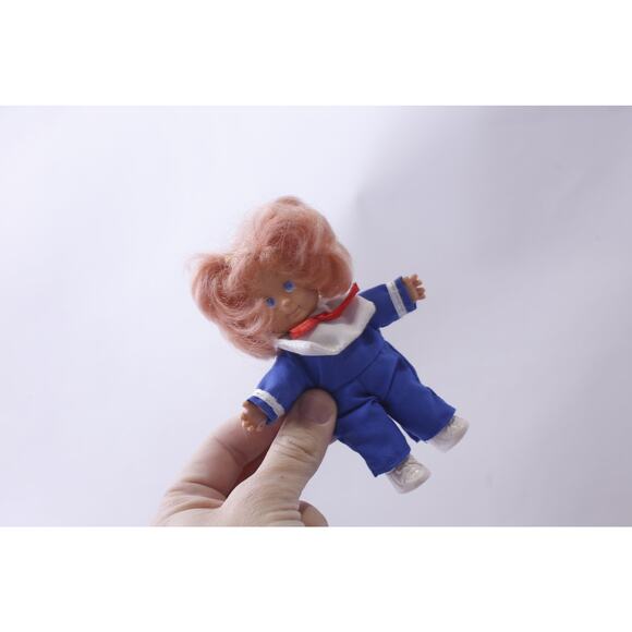 Meritus, Teeny Beans Baby Beans, Sailor Doll, Blue-White Costume, Tiny Toy - Picture 1 of 2